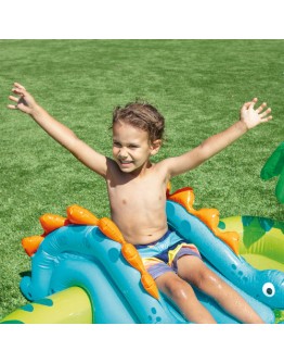 Водна площадка за деца Little Dino 191 x 152 x 58 см с пързалка и пръскачка Intex